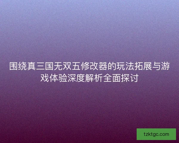 围绕真三国无双五修改器的玩法拓展与游戏体验深度解析全面探讨